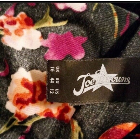 Joe Brown's Floral Purple & Red Velvet Dress Women's US Size 12. - Picture 5 of 6